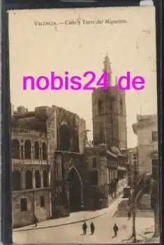 Valencia Calle y Torre del Miguelete o 1929