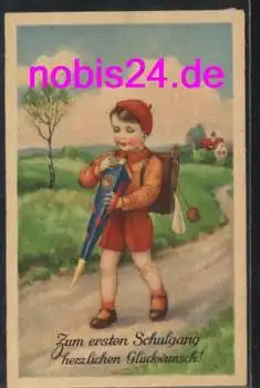 Schulbeginn Zuckertüte Kind *ca.1940