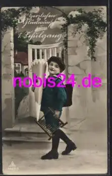 Erster Schulgang Glückwunsch Rechentafel o 9.4.1927