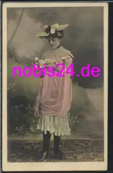 Dame mit Hut Blumen  *ca.1910
