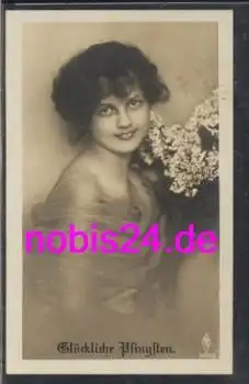 Frau mit Blumen Pfingsten o 3.6.1919