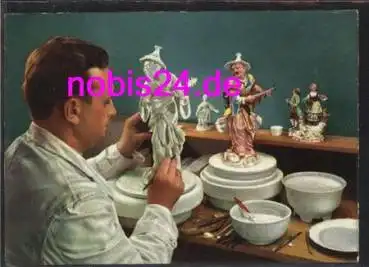 Porzellanmaler bei der Arbeit *ca.1968