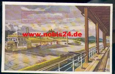 Nürburgring Künstlerkarte sig. mit Stempel Grosser Preis 1939