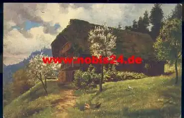Fühling im Schwarzwald Künstlerkarte H. Hoffmann, o 21.5.1924