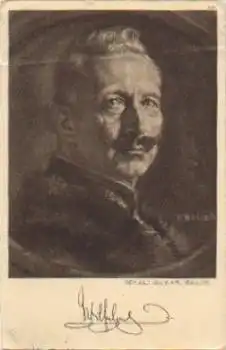 Kaiser Wilhelm II, Künstlerkarte K. Bauer, o 14.6.1916