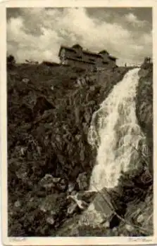 Elbfall mit Elbfallbaude Riesengebirge o 27.6.1927