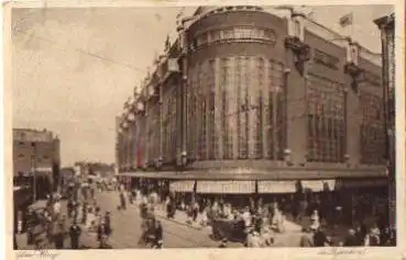 Den Haag Bijenkorf Straßenbahn o 1.8.1950