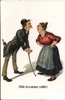 Ehepaar Humor, Olle brumme nicht, Trunkenheit  * ca. 1940
