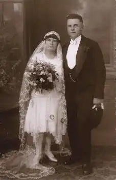 Brautpaar Hochzeitsfoto Echtfoto * ca. 1940