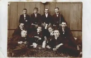 Skat, Schülergruppe beim Kartenspiel o ca. 1910