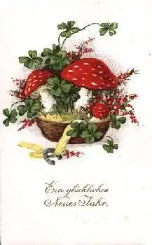 Fliegenpilze Hufeisen und Kleeblatt o 30.12.1927