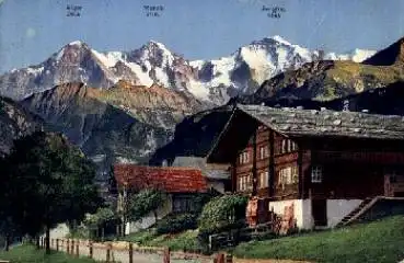 Meiringen mit Eiger, Mönch, Jungfrau o 26.9.1911