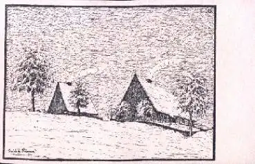 Katharinaberg Hora Svaté Kateřiny Künstlerkarte Sign. Erich Wieland, * ca. 1930