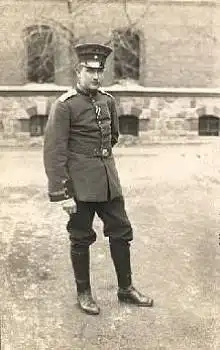 Deutscher Soldat in Uniform 1. WK.  gebr. 1916