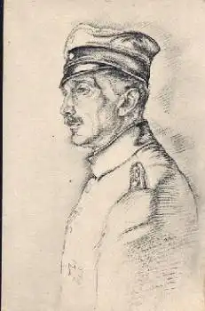 1. WK. Hauptmann Wieck Zeichnung *1916