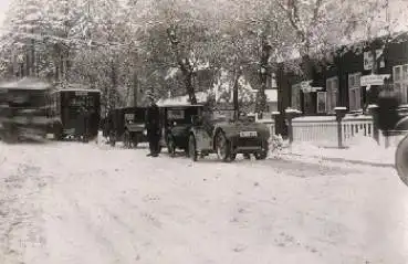 Autos mit Omnibus Winter * ca. 1930