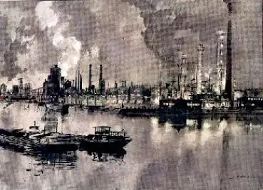 Gelsenkirchen Ruhrgebiet Auto Aral-Karte Nr. 6 Lager * ca. 1950