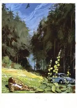 VW Käfer Werbung Kfz Auto *ca.1950