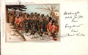 Band Gordon Highlanders Duddelsackspieler Musik Künstlerkarte Payne o 14.2.1901