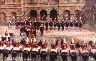 Militär Horse Guards Englische Pferdetruppe Parade  * ca. 1930
