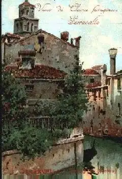 Venezia Venedig Canal San Martin Werbekarte *ca. 1920