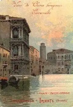 Venedig Palazzo Rezzonico Werbekarte *ca. 1920