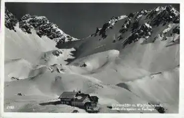 Ulmerhütte mit Walfagehrjoch o 10.3.1953