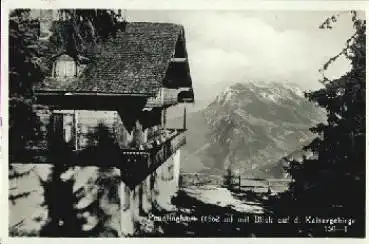 Pendlinghaus mit Kaisergebirge o 23.8.1931