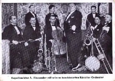 Jazzkapelle mit Kapellmeister A. Alexander, * ca. 1950