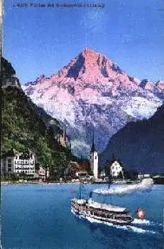 Flüelen mit Bristenstock o 3.6.1923