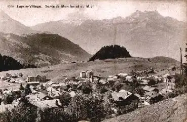 Leysin Village Dents de Morcies et du Midi AK um 1920