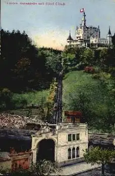 Luzern Gütschbahn und Hotel Gütsch *ca. 1910