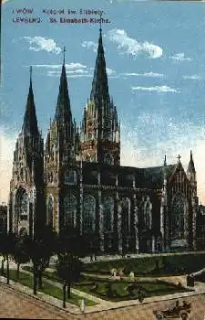 Lemberg Lwow St. Elisabeth Kirche * um 1917