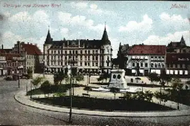 Malmö Stortorget mit Kramers Hotel o 27.8.1907