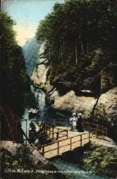 Edmundsklamm Der Breite Stein Böhmische Schweiz o 13.7.1909