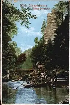 Wilde Edmundsklamm Hintere Bootsstation * ca. 1910