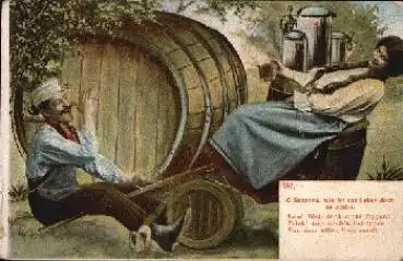 Wippe Schaukel Bierfass *ca. 1910