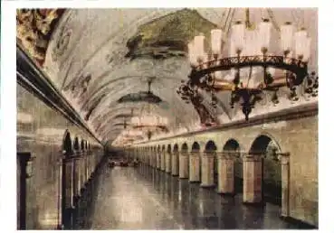 Moskau Metrostation (U-Bahn) Komsomolskaja Ringbahnhof *ca.1960