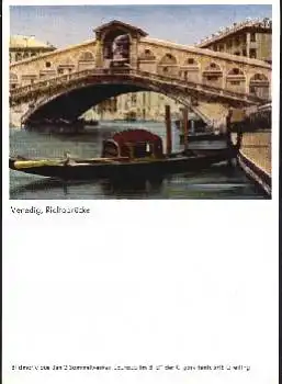 Cigarettenfabrik Greiling Werbekarte Venedig Rialtobrücke *ca. 1930