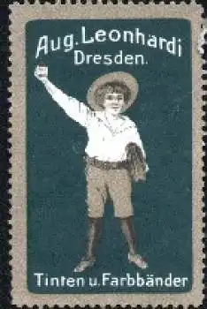 Vignette Aug. Leonhardi Dresden Tinten und Farbbänder um 1920