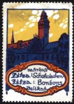 Zitza Schokoladen Bonbons Vignette um 1920