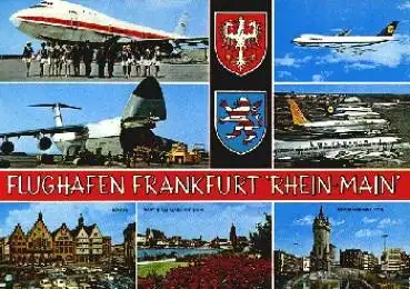Frankfurt Rhein-Main Flughafen FlugzeugTWA und Loftleidir o 17.8.1977
