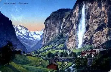Lauterbrunnen, Staubbach Wasserfall o 30.7.1924