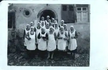 Haushaltsschule Köchinen Echtfotokarte * ca. 1920