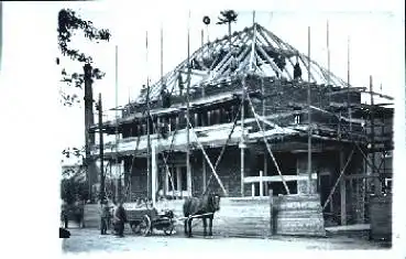 Bauarbeiter Zimmermänner beim Richtfest * ca. 1920