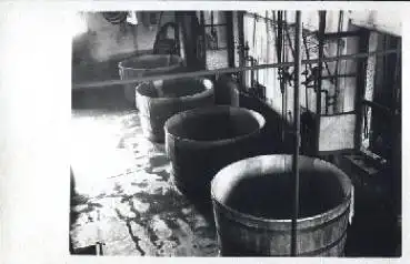 Färberei Wäscherei Farbbottiche Echtfotokarte * ca. 1910