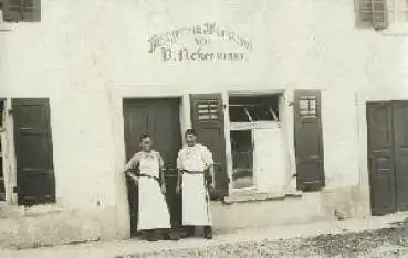 Metzgerei & Wurstwaren B. Ackermann Echtfotokarte * ca. 1920