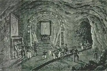 Bergbau Unter Tage im Bergwerk in Berchtesgarden * ca. 1920