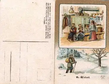 Anton Günther "Da Uf`nbank" Lied-Klappkarte, Künstlerkarte * 1920