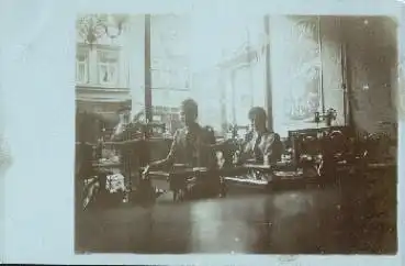 Singer Nähmaschinen Geschäft Echtfotokarte um 1900